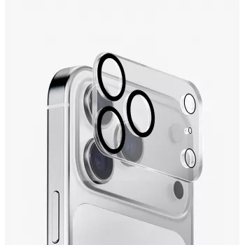 UNIQ Optix Clearshield Frameguard kameraobjektivsskyddsglas för iPhone 18 Pro, kristallklar, med applikator