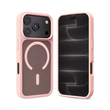 Crong Matte Magnetic MagSafe-skal för iPhone 18 Pro / 17 Pro, rosa