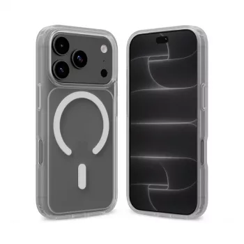 Crong Matte Magnetic MagSafe-skal för iPhone 18 Pro / 17 Pro, vit