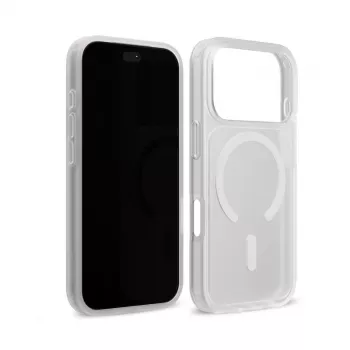 Crong Matte Magnetic MagSafe-skal för iPhone 18 Pro / 17 Pro, vit