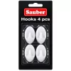 Sauber oval krok, 4 st., 2,3x4 cm, vit