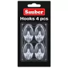 Sauber oval krok, 4 st., 2,3x4 cm, transparent
