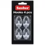 Sauber oval krok, 4 st., 2,3x4 cm, transparent