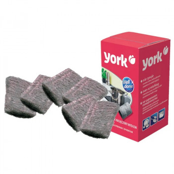 YORK stålull med tvål 6 st