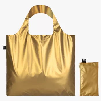 LOQI METALLIC gold handväska
