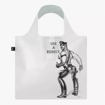 LOQI Tom of Finland – Use a Rubber – transparent väska