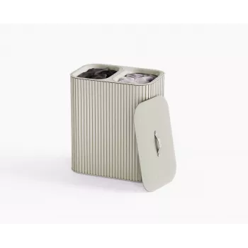 Joseph Joseph Tota Twin Luxe 90L tvättsorterare, Ecru
