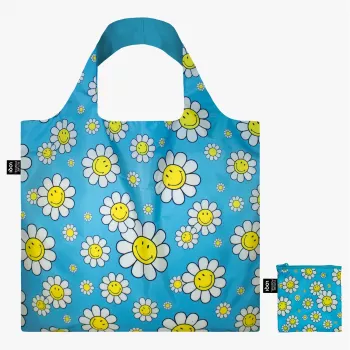 LOQI Smiley väska – Flowers Blue