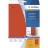 HERMA Special permanent självhäftande arkivetiketter, matt ogenomskinligt papper, röda, 38 x 297 mm, 100 st (20 ark x 5)