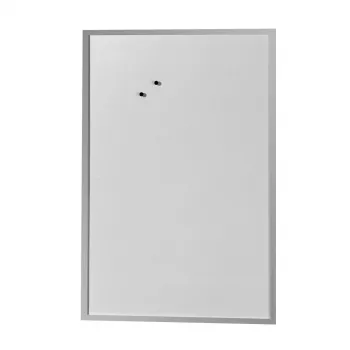 herlitz magnetwhiteboard 60 x 80 cm, vitlackerat stål, ram i silverfärgat trä