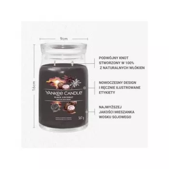 Yankee Candle Black Coconut doftljus, stor
