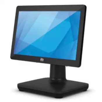 Elo Touch Solutions EloPOS System 15 inch pekskärm POS-terminal med stativ och I/O-hubb - Intel Celeron J4105, 4GB RAM, 128GB SSD, utan operativsystem, svart