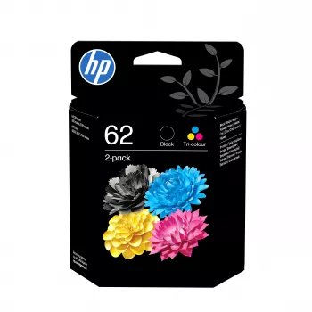 HP 62 bläckpatron flerpack N9J71AE#LS1, svart och cyan/magenta/gul