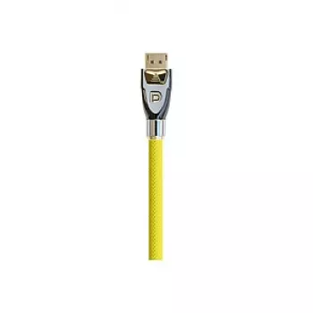 Good Connections PYTHON GC-M0075 DisplayPort 1.2-anslutningskabel, 4K2K / UHD, förgylld, OFC, nylonfläta, gul, 1 m
