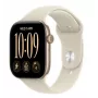 Apple Watch Series 12 GPS + Cellular smartwatch, 42 mm, ljusguld aluminiumboett, sandfärgat sportarmband S/M