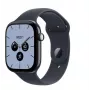 Apple Watch Series 12 smartwatch, GPS + Cellular, 42 mm, keramikboett i nattblå, sportarmband i marinblå M/L
