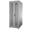 IT-BUDGET 19-tums nätverksskåp SRK 90ITB19SRK4268DTGN, 42 HE, 600x800 mm, perforerade dubbla dörrar fram och bak, flatpack, ljusgrå