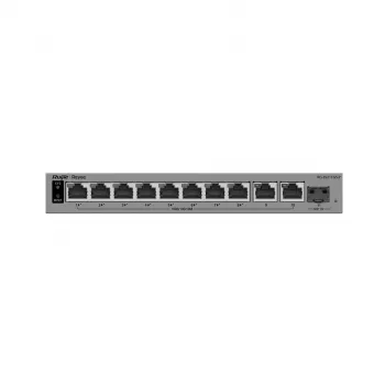 Reyee RG-ES211GS-P PoE-nätverksswitch, 8 portar + 2x uplink + 1x SFP