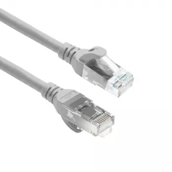 ACT FC1000 Ultra-Flex-patchkabel, U/UTP CAT6A, TPE, snagless RJ45, 0,5 m, grå