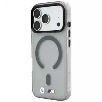 BMW BMW001281 M IML Frosted Metal Logo & Trims MagSafe-fodral för iPhone 18 Pro / 17 Pro, antracit