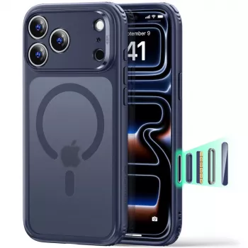 ESR Classic Hybrid MagSafe-skal för iPhone 17 Pro / 18 Pro, Frosted Blue