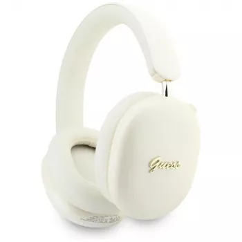 Guess GUE005824 Metallic Effect Metal Script Logo Bluetooth-hörlurar, ENC, beige