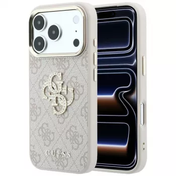 Guess GUE005506 4G & Big Strass Logo skal för iPhone 18 Pro Max / 17 Pro Max, rosa