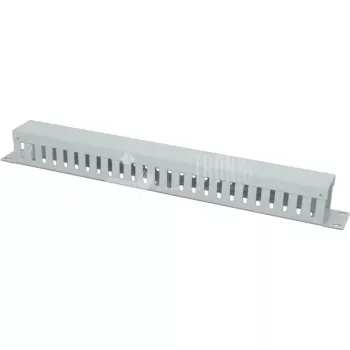 Wirewin KRP 1U 19-tums 1HE kabelhanteringspanel med lock, grå RAL7035