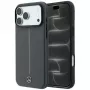 Mercedes Leather Semi Wrap med Iconic Line MagSafe-skal för iPhone 18 Pro Max / 17 Pro Max, antracit