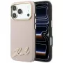 Karl Lagerfeld Grained med Resin Signature Logo skal med MagSafe för iPhone 18 Pro Max / 17 Pro Max, rosa