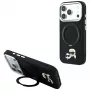 Karl Lagerfeld Ring Stand 360 Karl & Choupette Heads Pin MagSafe-skal för iPhone 18 Pro Max / 17 Pro Max, svart