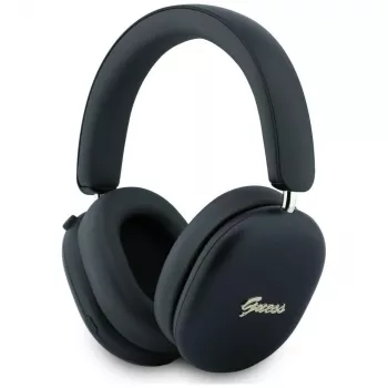 Guess GUE005823 on-ear-hörlurar, Metallic Effect Metal Script Logo, Bluetooth, ENC, svart
