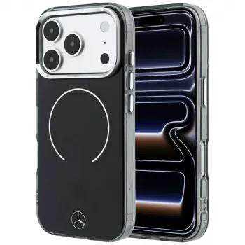 Mercedes Mer008879 skal för iPhone 18 Pro Max / 17 Pro Max, Double Layer Iconic Logo, MagSafe, svart