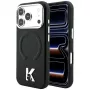 Karl Lagerfeld KF003257 Grained Embossed Ring & Kameo Logo MagSafe skal för iPhone 18 Pro / 17 Pro, svart