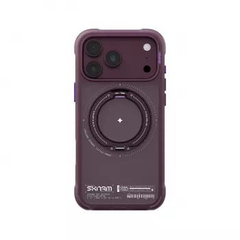 Skinarma Atlas skal med MagSafe och roterbart stöd för iPhone 18 Pro Max / 17 Pro Max, bordeaux