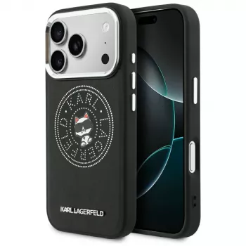 Karl Lagerfeld KF003296 Point & Choupette Sketch MagSafe-skal för iPhone 18 Pro Max / 17 Pro Max, svart