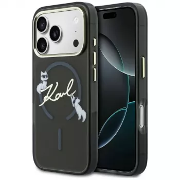 Karl Lagerfeld KF003346 Script Logo MagSafe-skal för iPhone 18 Pro Max / 17 Pro Max, svart