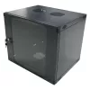 LogiLink W12F64B väggskåp 48,30 cm (19 inch), en del, 12 HE, svartgrå (RAL7021), 1,2 mm stål, omonterat