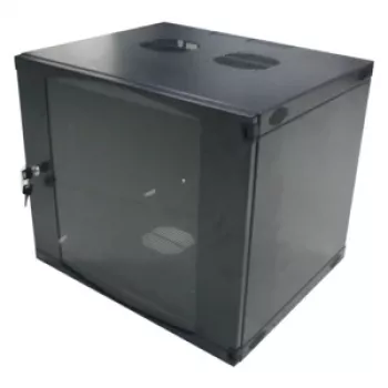 LogiLink W12F64B väggskåp 48,30 cm (19 inch), en del, 12 HE, svartgrå (RAL7021), 1,2 mm stål, omonterat