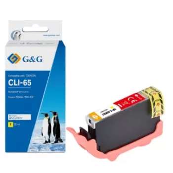G&G bläckpatron kompatibel med Canon CLI-65Y (12,7 ml), gul