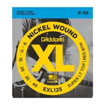 Daddario D'Addario EXL125 XL Nickel Round Wound strängar för elgitarr, 9-46