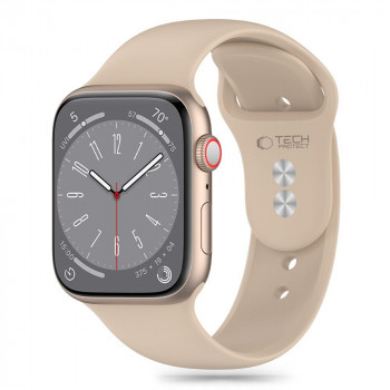 Tech-Protect silikonarmband för Apple Watch 4/5/6/7/8/9/SE/Ultra 1/2 (42/44/45/49 mm), Walnut