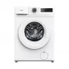 Midea MF110W70B/W-PL Slim Washing Machine, 7 kg, White/Black