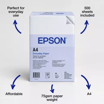 Epson strålande vitt tryckpapper, A4 (210 x 297 mm), 75 g/m2