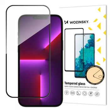 Wozinsky Full Glue Case Friendly härdat glas med ram för iPhone 15 Pro Max, svart