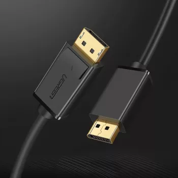 iLike Ugreen DP102 (10212) DisplayPort 1.2 till DisplayPort 1.2-kabel, 4K, 3 m, svart