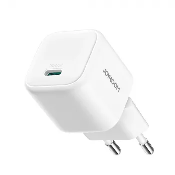 Joyroom TCG08 (JR-TCG08) GaN-reseladdare, USB-C, 20W, PD 3.0, QC 3.0, vit