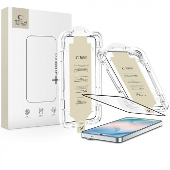 Tech-Protect Quick Set AR+ antireflexglas till Samsung Galaxy S26, svart