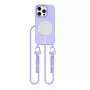 Tech-Protect Magnecklace MagSafe-skal med lanyard för Apple iPhone 16 Pro, lila