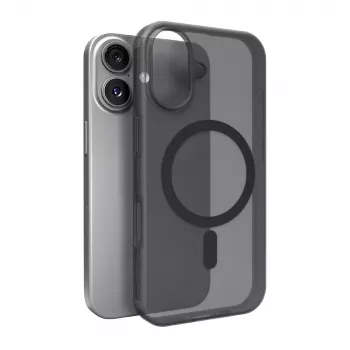 Puro Daylight MagSafe-kompatibelt silikonfodral för iPhone 17, Translucent Black